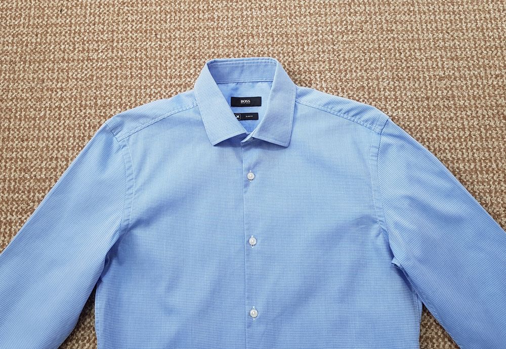 Hugo Boss Swiss Fabric сорочка slim fit оригінал 38/15 S