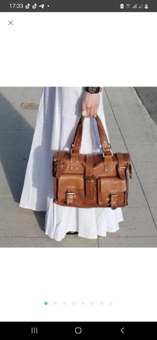 Сумка-тоут із коричневої шкіри Mulberry Roxanne