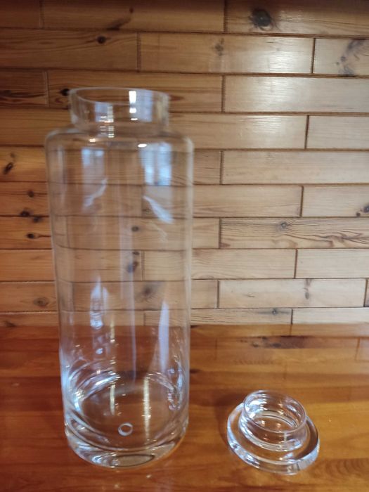 Pojemnik szklany 40cm z pokrywką grube szkło KROSNO