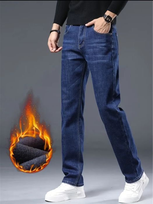 NOWE spodnie męskie jeans ocieplane  xxl