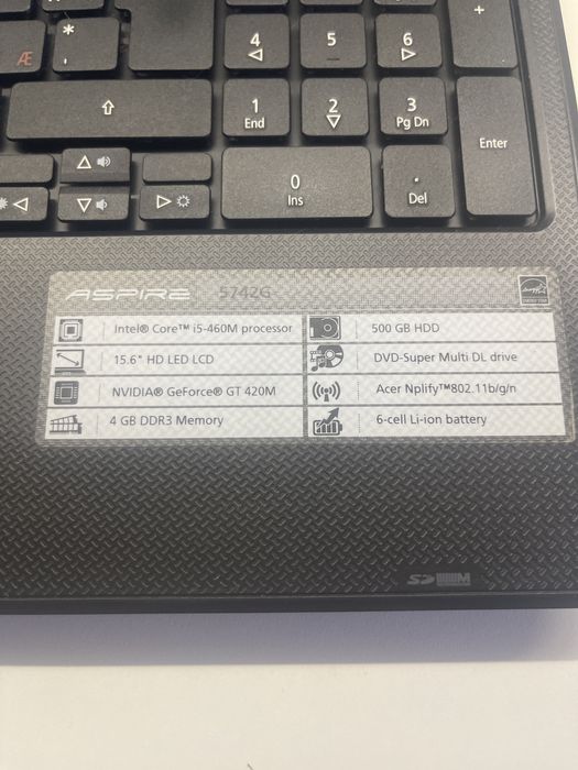 В продаже Acer Aspire 5742g