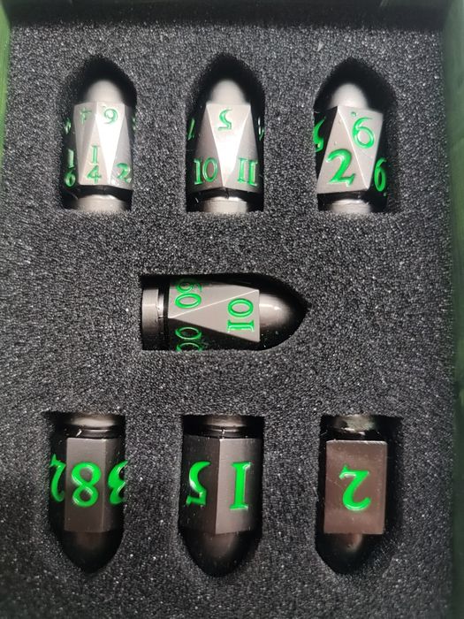 Кубики для D&D, гральні кості в вигляді пуль