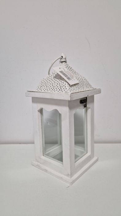 Lampion drewniany Latarnia świeczniki  28 cm