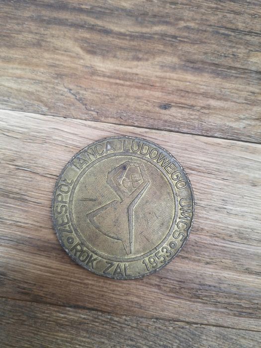 Stara moneta ZESPÓŁ TAŃCA LUDOWEGO UMCS ROK ZAŁ 1953 średnica 5 cm