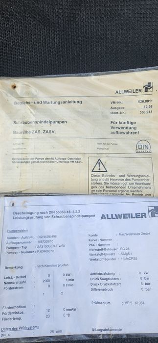 Pompy wrzecionowe do palników olejowych i hydrauliki olejowej