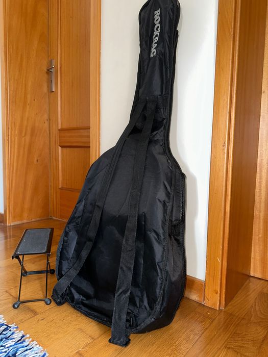 Guitarra Clássica Sonatina com saco de transporte e apoio para o pé