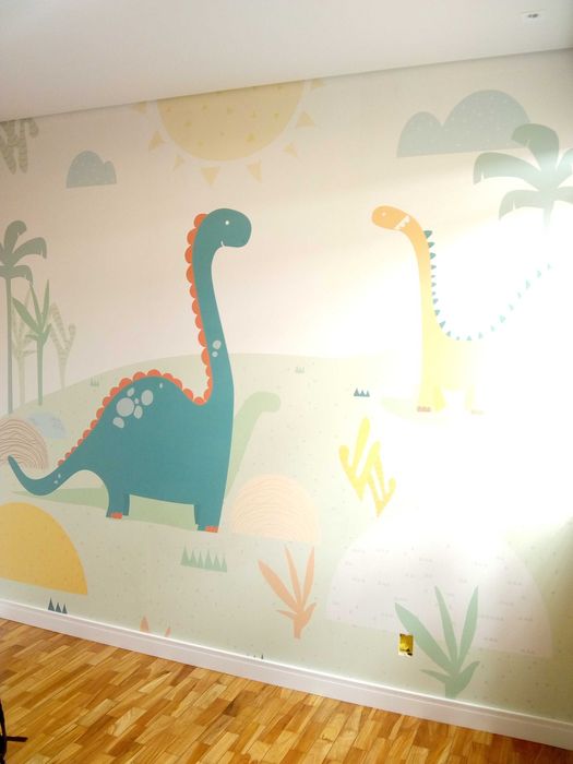 Aplicação de papel de parede