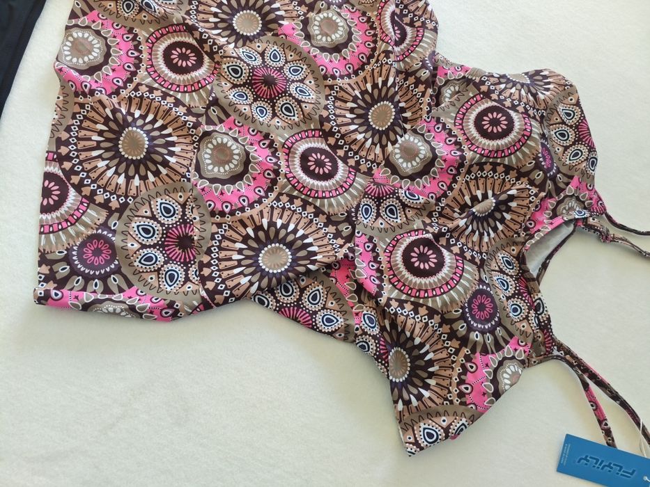 Strój kąpielowy dwuczęściowy tankini wzory falbanka XXXL