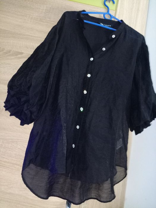 Zara bluzka damska czarna elegancka xl