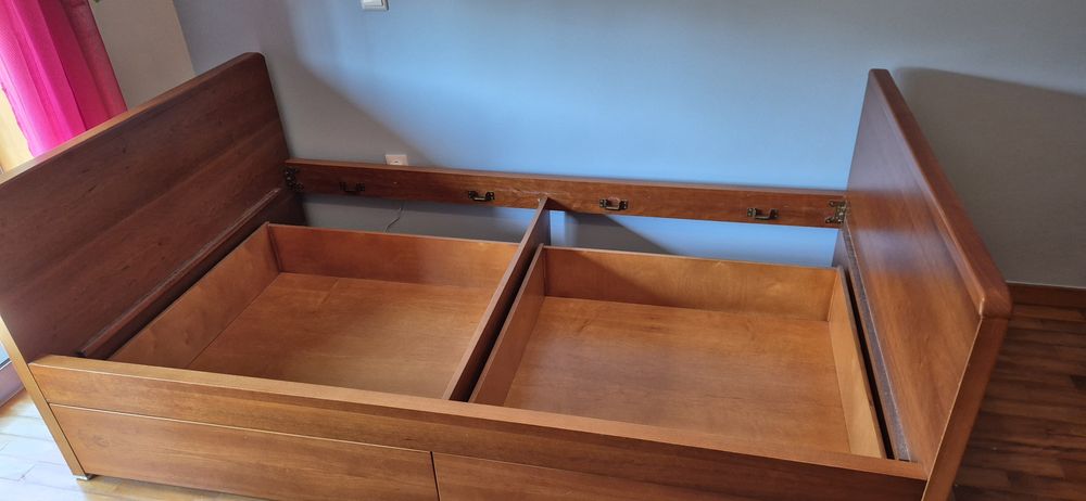 Cama de solteiro com gavetas completa ótimo estado