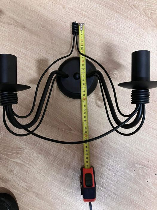 2 apliques de parede em ferro forjado
