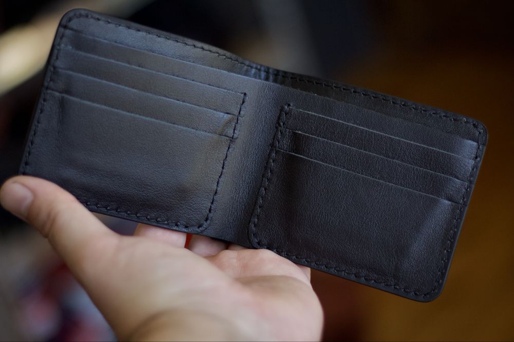 Гаманець чоловічий шкіряний ручної роботи кошелек мужской кожа