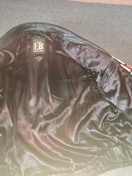 Куртка кожаная мужская байкерская