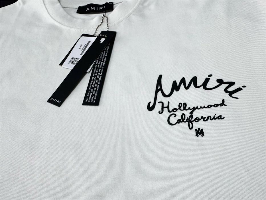 T-shirt koszulka męska biała nadruk AMIRI XL