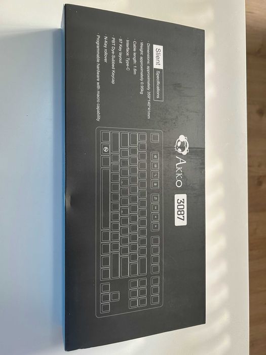 Teclado Mecânico Akko 3087 Silent | TKL Wired | Morandi Grey & Linear Pink | Layout US | 35€