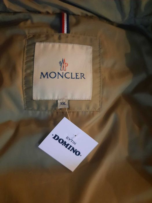 Пуховик Монклер новый, оливкового цвета, размер XL, натуральный пух