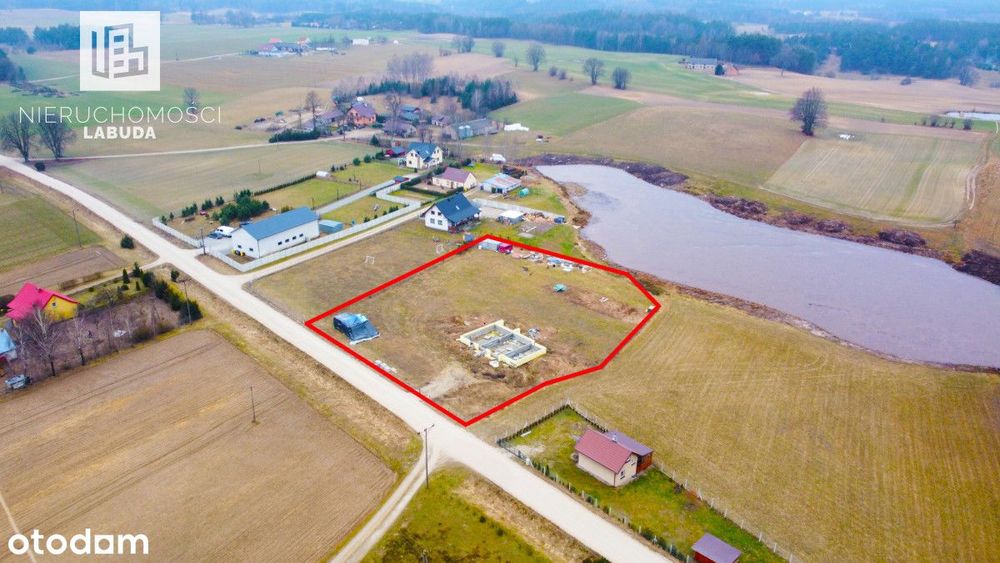 Fundamenty + projekt + drewniany dom – dz. 4 400m2