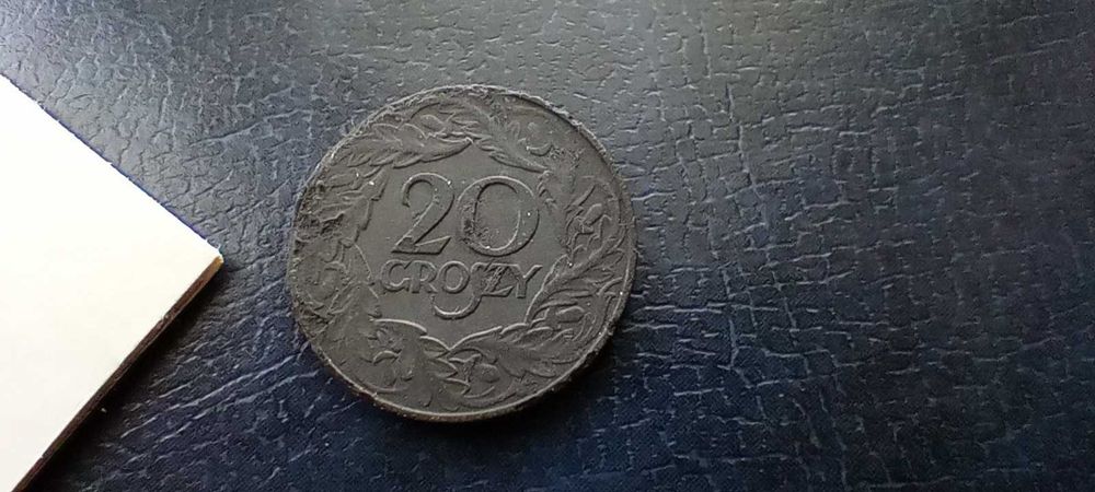 Stare monety 20 groszy cynk 1923  2RP cudo Destrukt