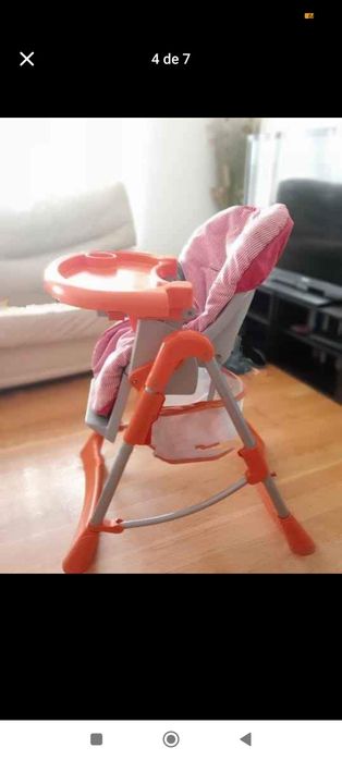 Cadeira de papa KINDERCRAFT inclinável e com apoio de pés