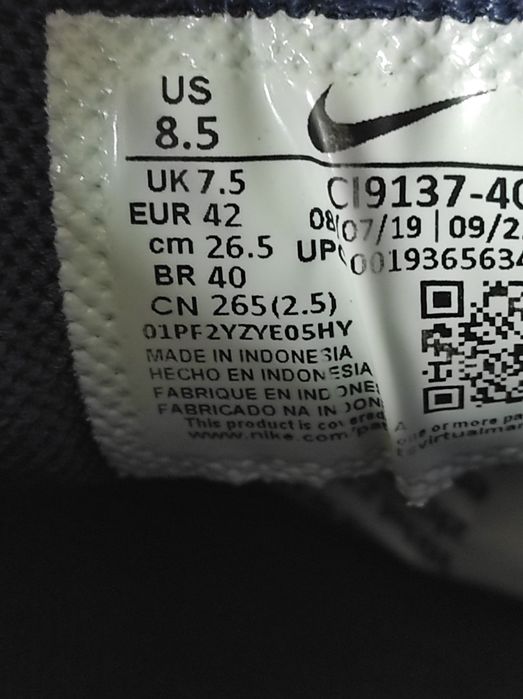Sneakersy męskie Nike Alpha Lite granatowe nr 42