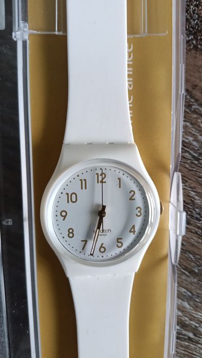 Zegarek Swatch biały nowy prezent na komunię