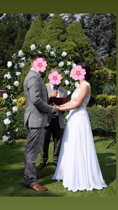 Suknia ślubna + welon  M/L