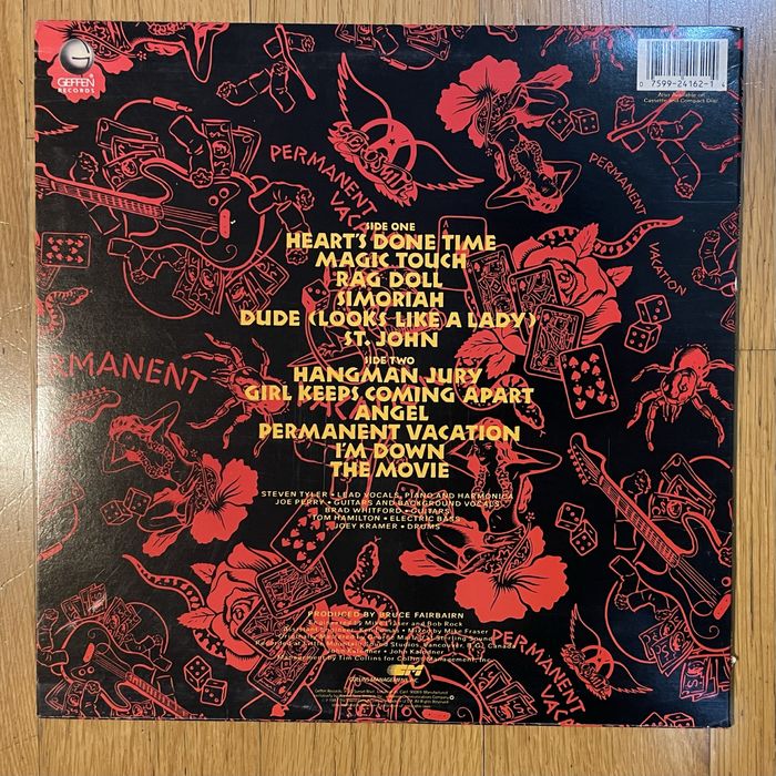 Vinil LP - Aerosmith – Permanent Vacation (First Press 1987, US)
