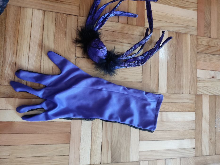 Strój na Halloween rękawiczki z opaską Andrzejki