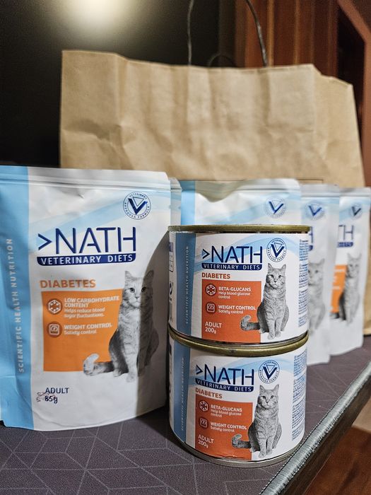 Nath Diabetes  Comida Húmida Gatos Lata e Saqueta