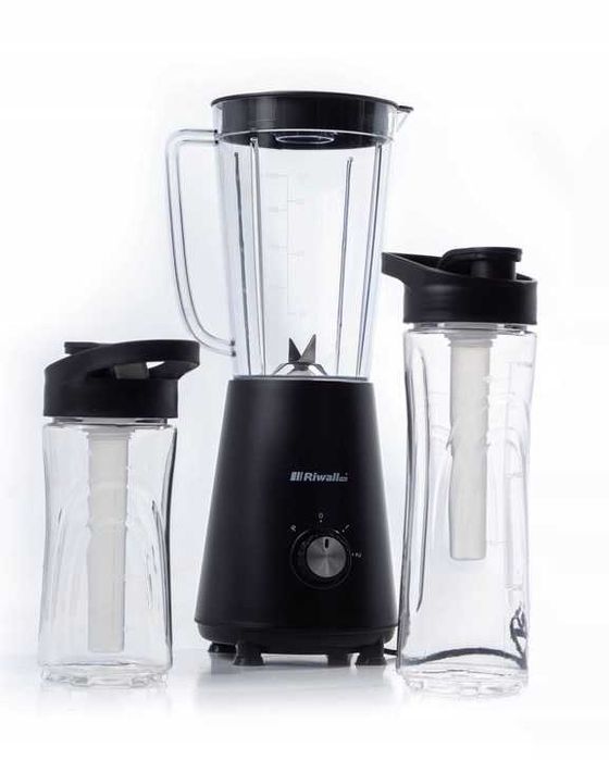 Blender Kielichowy + 2 Bidony + 2 Wkłady Chłodzące Smoothie 5w1 Mocy