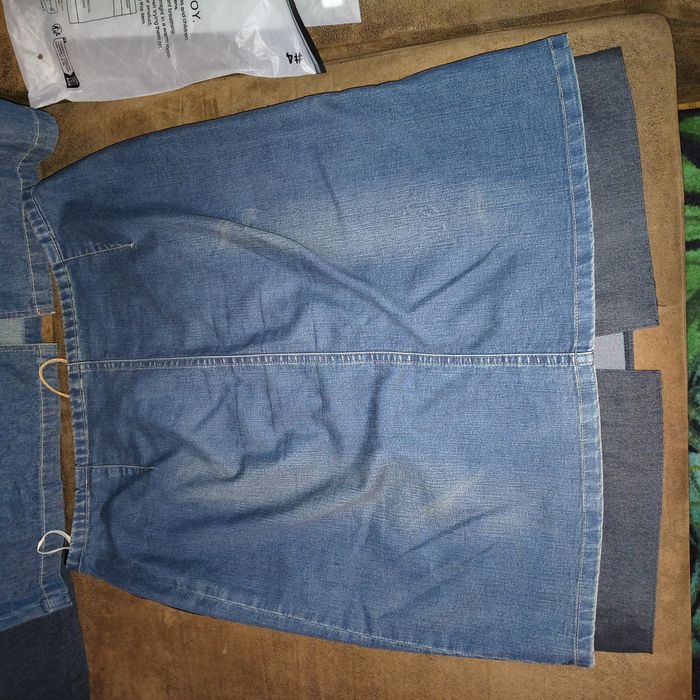 4 spódnice do kolan jeansowe i w stylu jeans 40-42