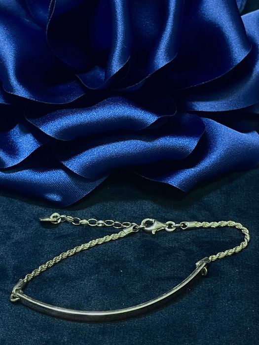 Srebrna Bransoletka 7.06 Grama Próby 925 Długość 21 MIEJSCE NA GRAWER