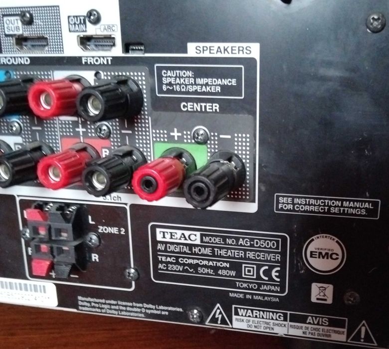 AV ресивер TEAC AG-D500  7.2 , 150 Вт, HDMI, 4K