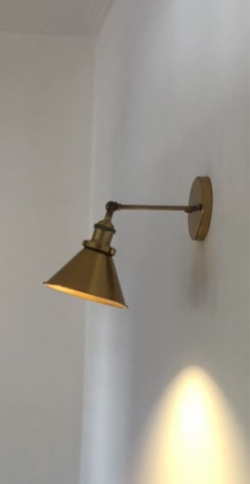 Candeeiro parede dourado vintage