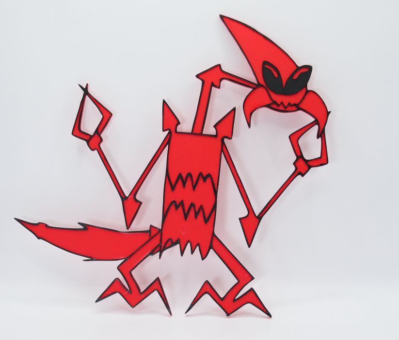 Kurvinox - Kurwinox - Figura scienna 3D - Kapitan Bomba - Czerwony