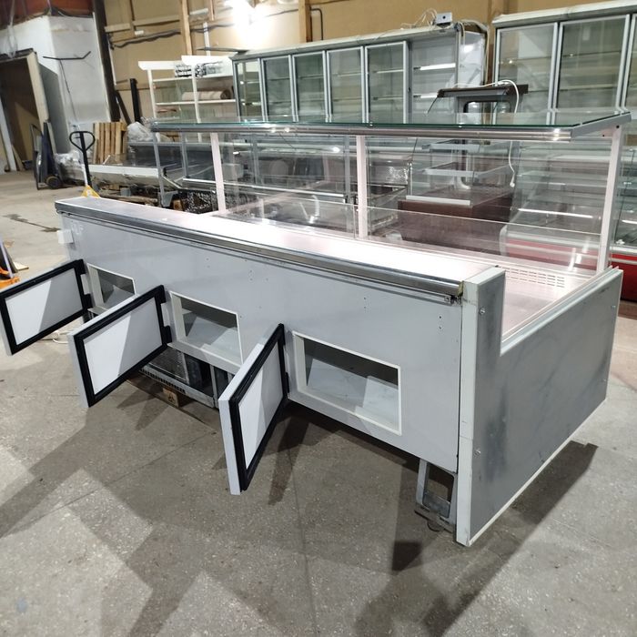 HiT LiNE Витрина Холод Универс МИССУРИ -5+5 НЕРЖ. 2.5 метр. Гидролифты