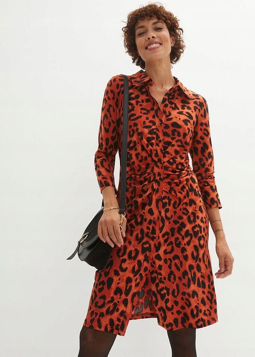 B.P.C sukienka szmizjerka w cętki miedziana r.44/46