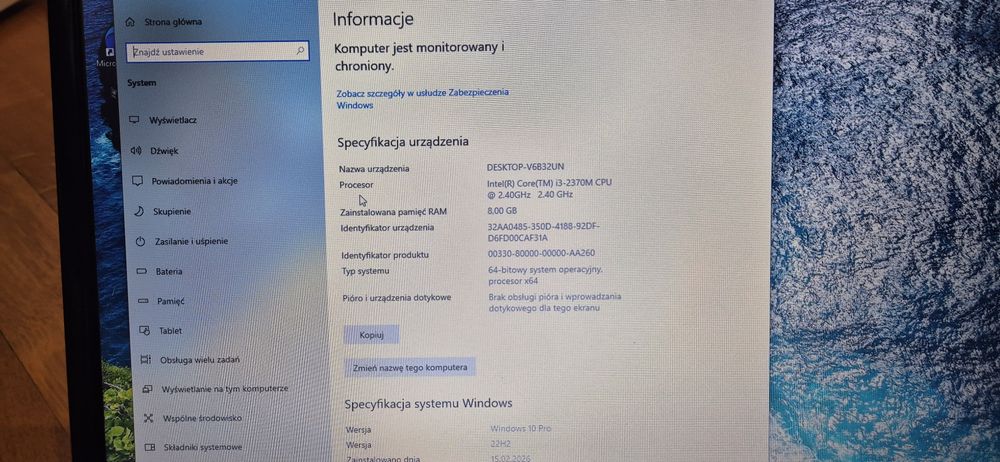 Samsung NP300E7A 17,3" i3 / 8GB / 128GB / Win10 + zasilacz