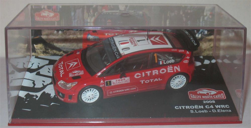 Altaya/Ixo - Citroën C4 WRC -Vencedor Monte Carlo 2008- Sébastien Loeb