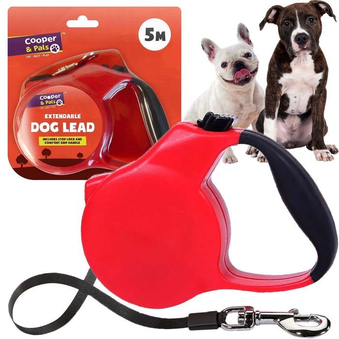 Smycz Automatyczna dla Psa Psów Treningowa Zwijana Taśmowa 5m