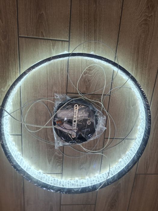 Lampa led ring żyrandol glamour nowoczesny