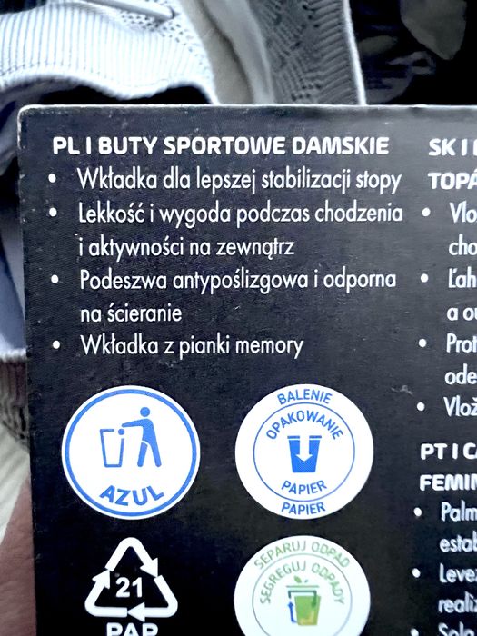 Buty sportowe damskie szare r.38
