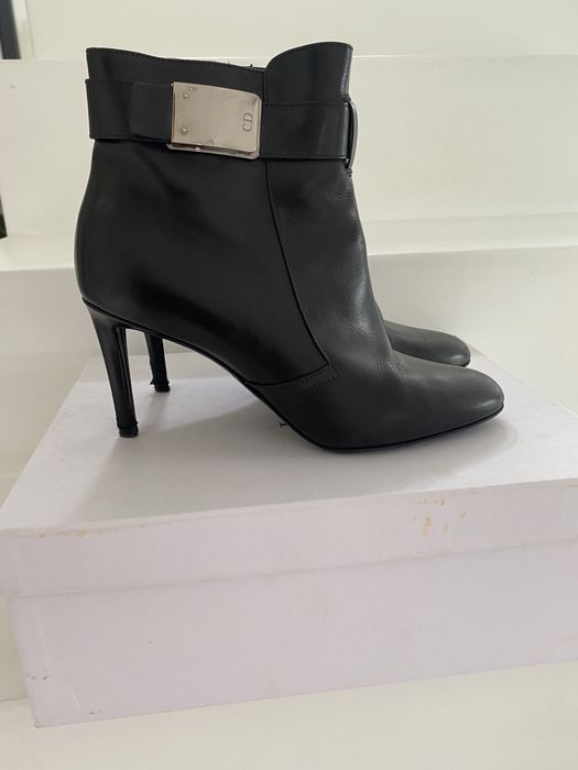 Botki skórzane Dior