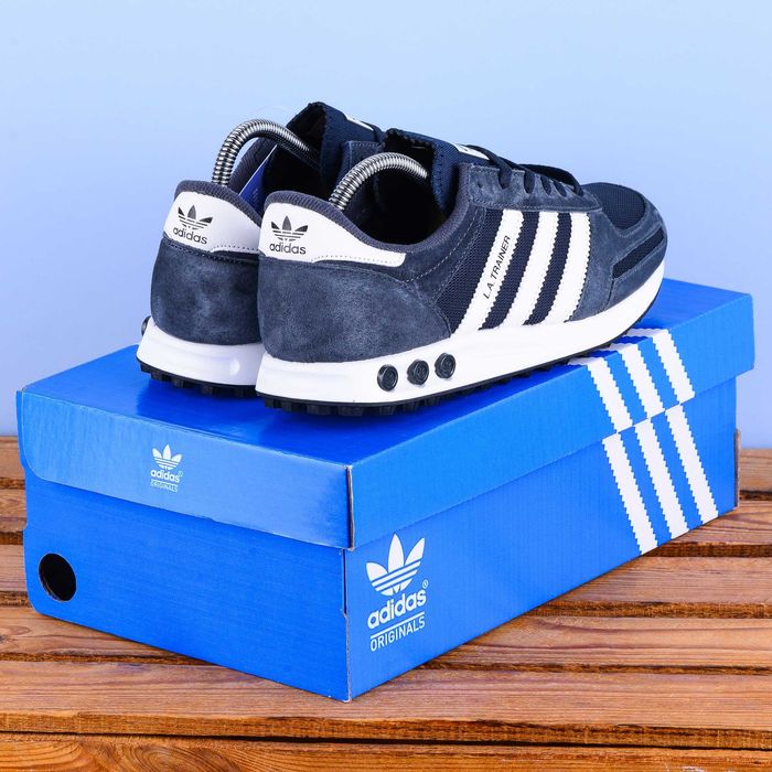 (2399) Кросівки Adidas LA Trainer сірий з білою підошвою (41-46) адідас