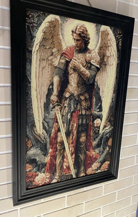 Готова картина алмазна мозаїка Архангел Михаїл