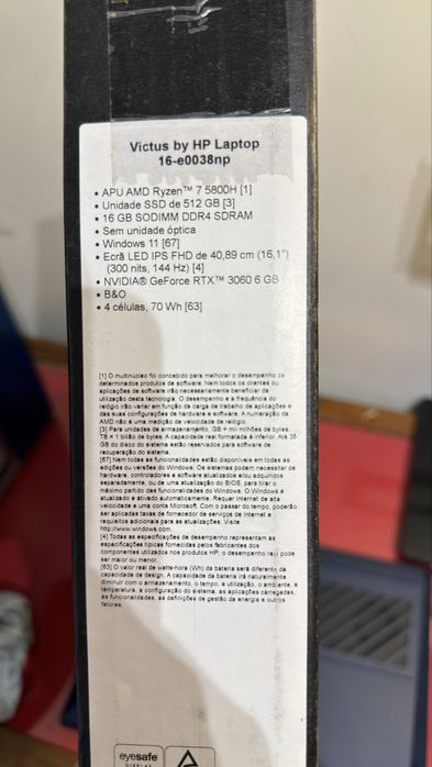 Portatil Gaming HP Victus 16-E0038NP - Como Novo