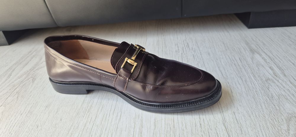 Mocassins pele bordô H&M