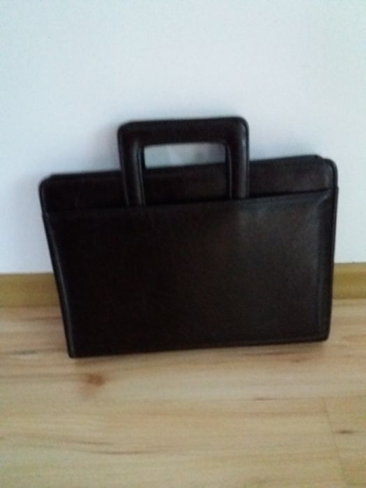 Teczka Aktówka brązowa - ekoskóra A4