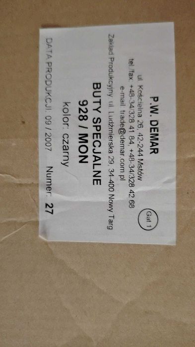 Buty wojskowe specjalne  928 MON, r.27