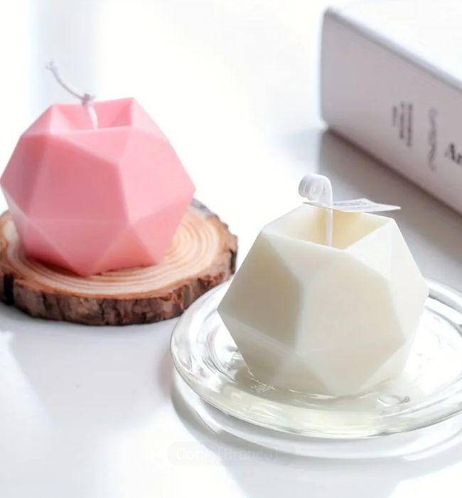 Vela cubo cera soja 100ml Rosa